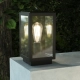 Homefield Pedestal lampa stojąca E27 czarny z teksturą