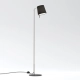 Mitsu Floor lampa podłogowa E27 matowy nikiel abażur Cone 173 czarny Astro