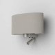 Napoli Reader LED kinkiet E27 matowy nikiel abażur Oval 285 piaskowy Astro