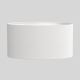 Napoli Reader LED kinkiet E27 matowy nikiel abażur Oval 285 biały