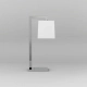 Ravello Table lampka stołowa E27 polerowany chrom abażur Tapered Square 195 biały Astro