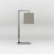 Ravello Table lampka stołowa E27 polerowany chrom abażur Tapered Square 195 ostrygowy Astro