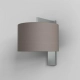Ravello Wall kinkiet E27 polerowany chrom abażur Drum 250 ostrygowy Astro