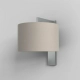 Ravello Wall kinkiet E27 polerowany chrom abażur Drum 250 piaskowy Astro
