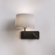 Side by Side Grande USB kinkiet E27 matowy czarny Astro