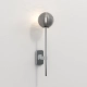 Tacoma Single Grande kinkiet G9 polerowany chrom klosz Tacoma Ribbed Smoke Glass