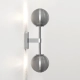 Tacoma Twin kinkiet G9 polerowany chrom klosz Tacoma Ribbed Smoke Glass
