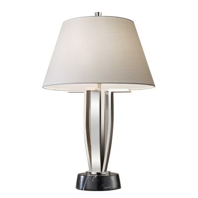 Silvershore lampka stołowa 1xE27 nikiel Elstead Lighting