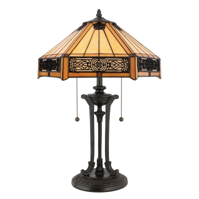 Indus lampka stołowa 2xE27 vintage brąz Elstead Lighting
