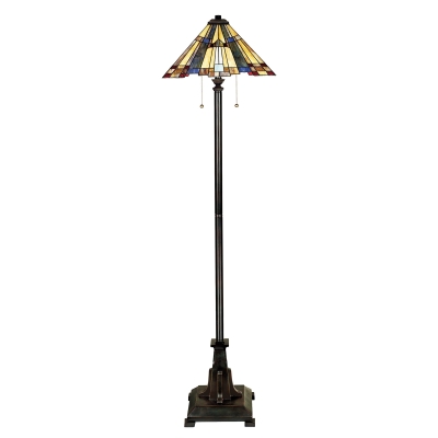 Inglenook lampa podłogowa 2xE27 ciemny brąz Elstead Lighting