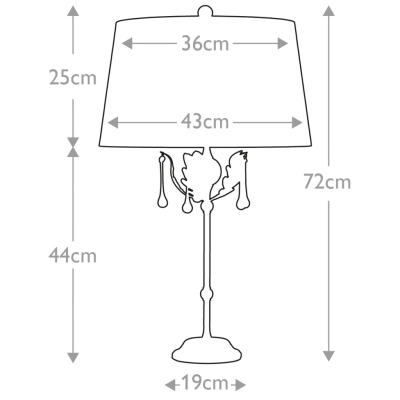 Amarilli lampa stołowa 1xE27 brązowa złota patyna