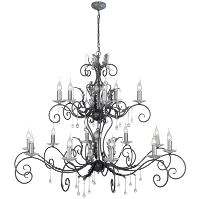 Amarilli żyrandol 15 x E14 AML15-BLK-SILVER Elstead Lighting