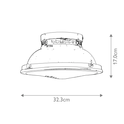 Amelia lampa sufitowa 2xE27 brązowa