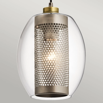 Asher II lampa wisząca 3xE27 antyczny pewter