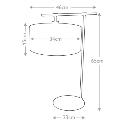 Balance lampa stołowa 1xE27 czarna polerowany mosiądz
