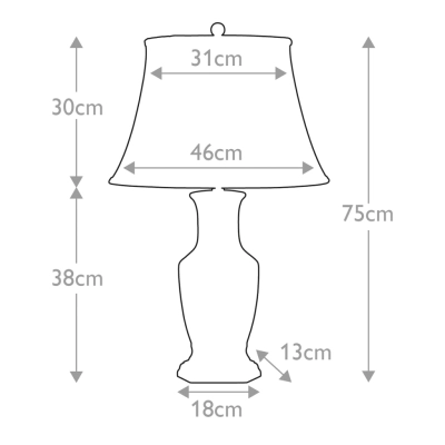 Blue Hex lampa stołowa 1xE27 niebieskie biel