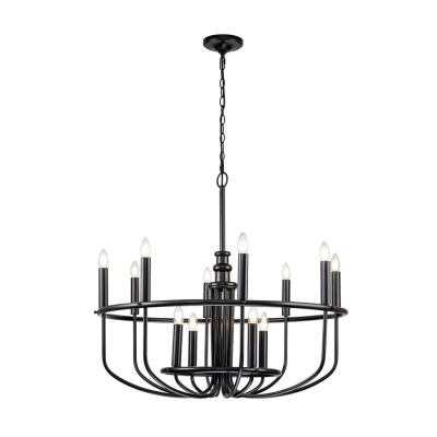 Capitol Hill żyrandol 12 x E14 KL-CAPITOL-HILL12-BLK Elstead Lighting