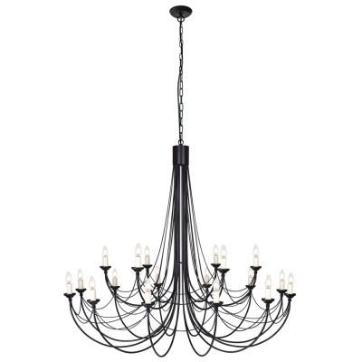 Carisbrooke żyrandol 18 x E14 CB18-BLACK Elstead Lighting