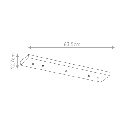 Ceiling Pan podsufitka prostokątna antyczny pewter