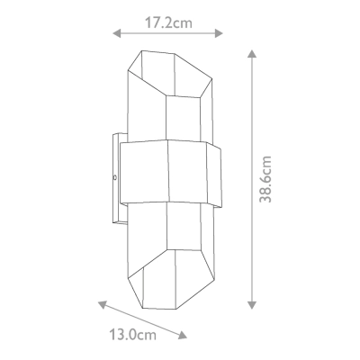 Chasm IP44 kinkiet LED 2x5,5W 2x500lm 3000K matowa czerń
