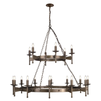 Cromwell żyrandol 18 x E14 CW18-OLD-BRZ Elstead Lighting