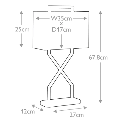 Cross lampa stołowa 1xE27 polerowane złoto
