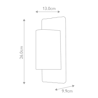 Dali IP44 kinkiet 2xGU10 szary