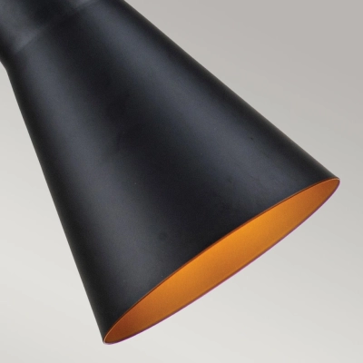Etoile lampa wisząca 1xE27 matowa czerń płatki złota