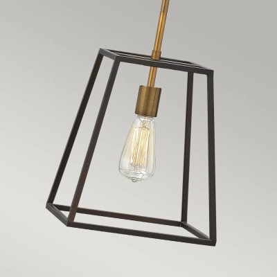 Fulton lampa wisząca 1xE27 brązowa mosiądz