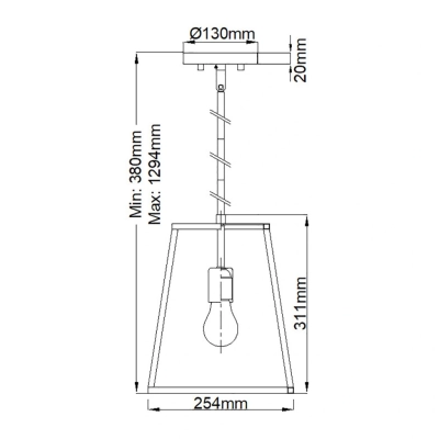 Fulton lampa wisząca 1xE27 brązowa mosiądz