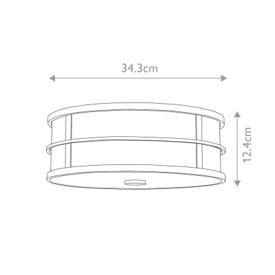 Fusion lampa sufitowa 3xE27 naturalny mosiądz