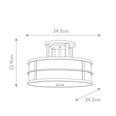Fusion lampa sufitowa 3xE27 naturalny mosiądz