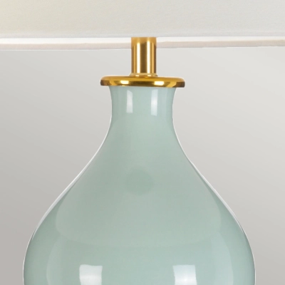 Harbin lampa stołowa 1xE27 seledynowa
