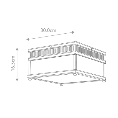 Holborn IP44 lampa sufitowa 2xE27 ciemnobrązowa