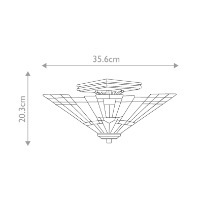 Inglenook lampa sufitowa 2xE27 ciemny brąz