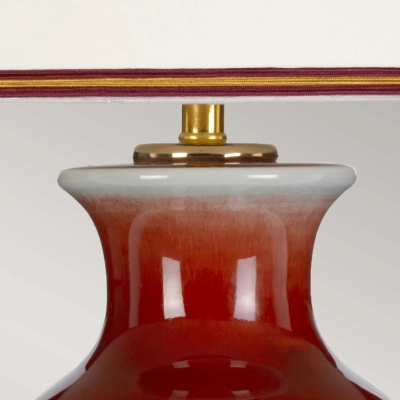 Majin lampa stołowa 1xE27 czerwona