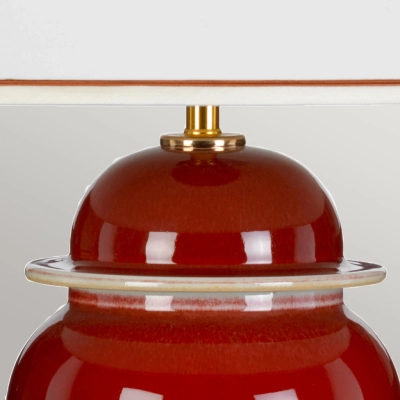 Oxblood lampa stołowa 1xE27 czerwona