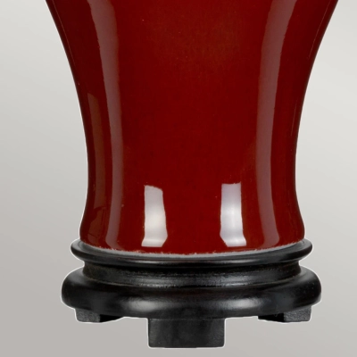 Oxblood lampa stołowa 1xE27 czerwona