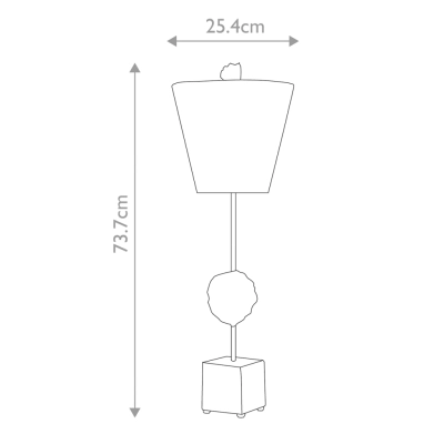 Petra lampa stołowa 1xE27 biała