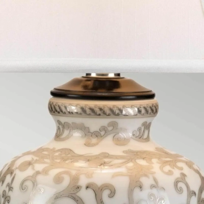 Silverthistle lampa stołowa 1xE27 biała srebrna