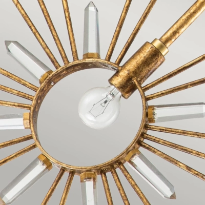Sun King lampa wisząca 1xE27 płatki złota
