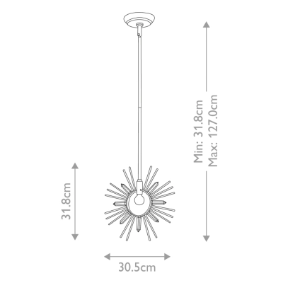 Sun King lampa wisząca 1xE27 płatki złota