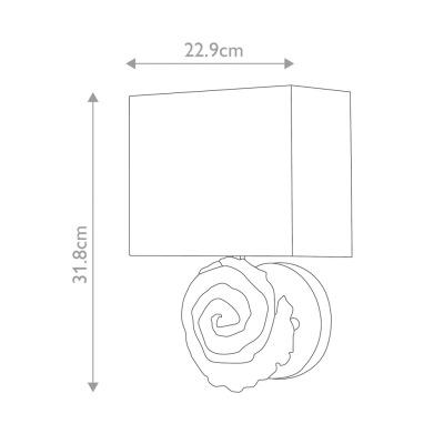 Swirl kinkiet 1xE27 płatki złota