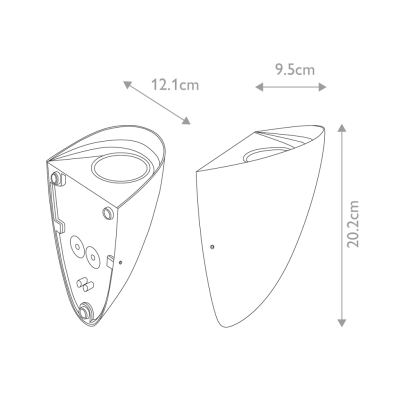 Vendela IP65 kinkiet LED 8W 680lm 3000K czarny