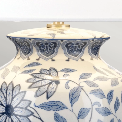Ying lampa stołowa 1xE27 niebieska biel