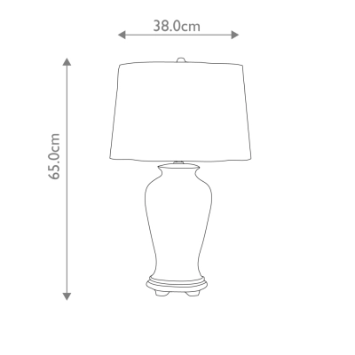 Ying lampa stołowa 1xE27 niebieska biel