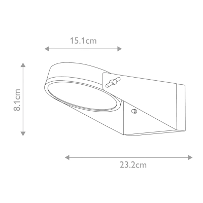 Zola IP44 kinkiet LED 16,5W 1500lm 3000K szary