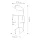 Chasm IP44 kinkiet LED 2x5,5W 2x500lm 3000K matowa czerń