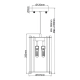 Crystal Skye IP44 lampa wisząca 2xG9 chrom