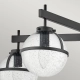 Hollis IP44 lampa sufitowa 5xE14 czarna